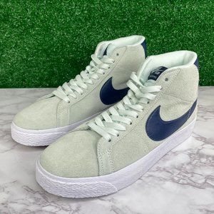 NEW Nike SB Zoom Blazer Mid Barely Green Navy Shoes